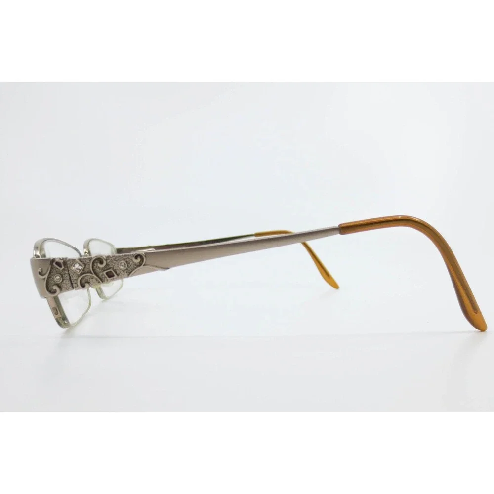 Avalon AV5004 Natural Eyeglass Frames Rectangular Filigree Rhinestone 51-17-135